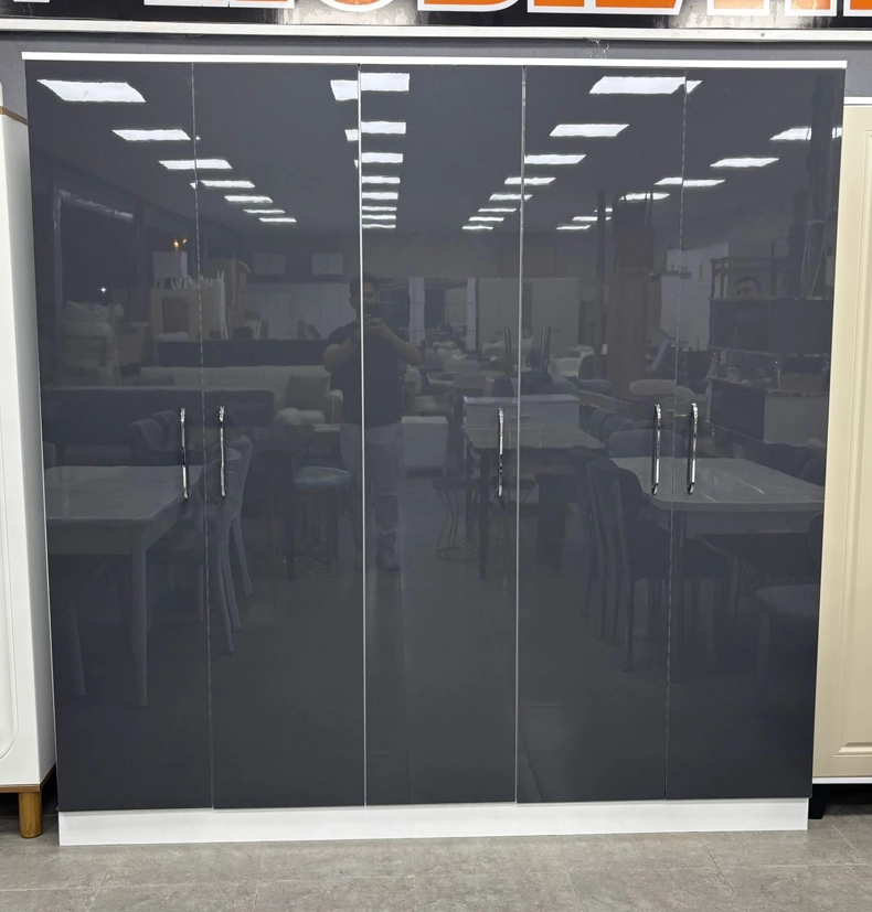 high gloss 5 kapılı gardırop